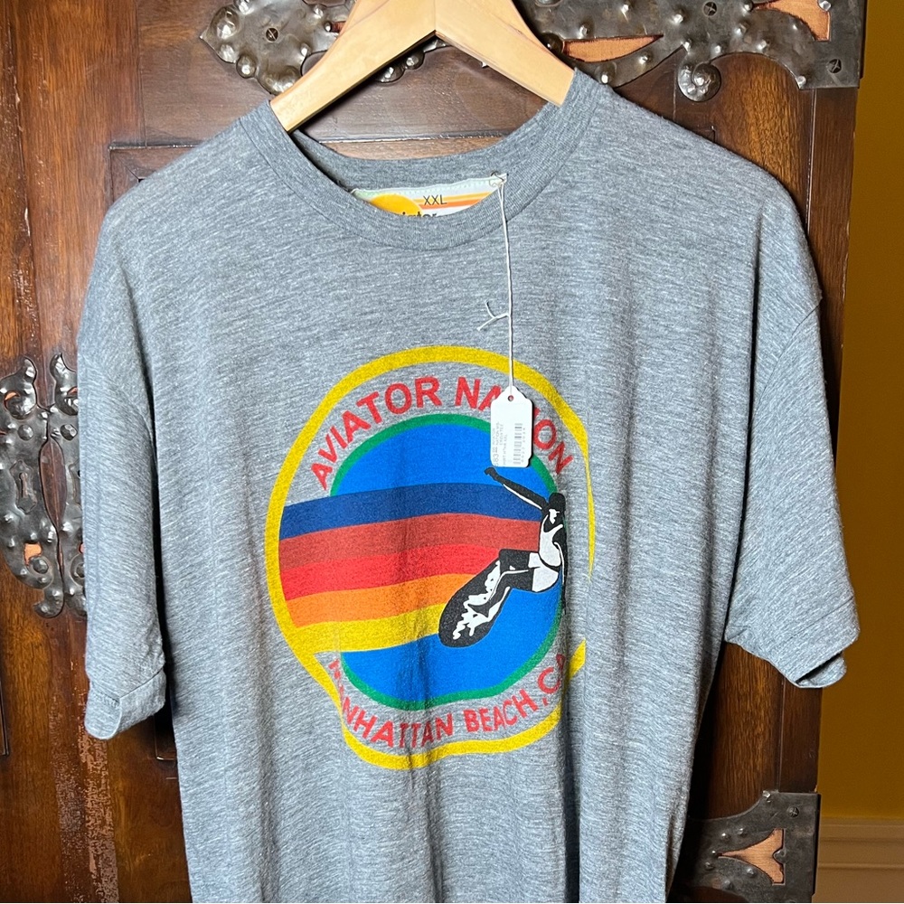 Aviator Nation XXL Gray Tee Shirt NEW